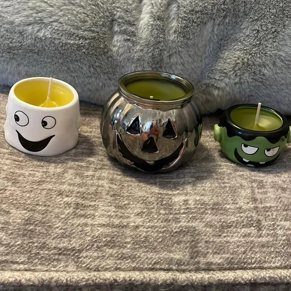 3 Handmade Halloween Candles